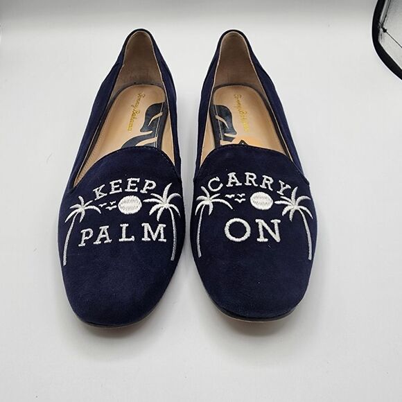 Tommy Bahama blue suede flats - Picture 1 of 4